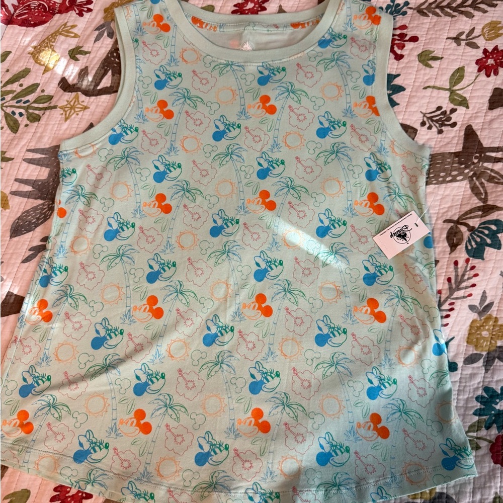 New Disney Aqua Tank Top with Mickey Mouse Design